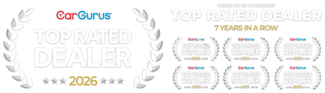 Top Rated CarGurus Dealer for 7 Years in a row.